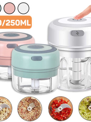 Mini Electric Garlic Chopper USB Charging Ginger Masher Machine Sturdy Durable Chili Vegetable Crusher Kitchen Tool