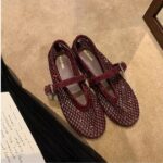 Sparkling Rhinestone Hollow-out Fishnet Pumps With A Single Strap Mary Jane Style