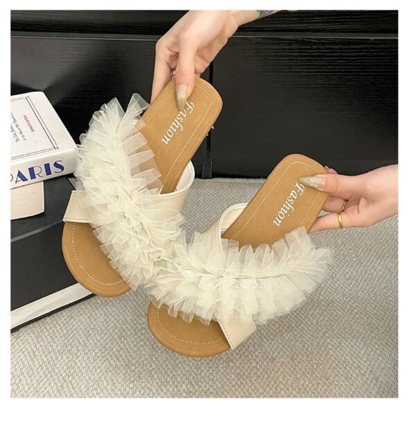 Summer New Trendy Fashion Sandals For Women - Fairy Style Netting Casual One-Sided Slippers
