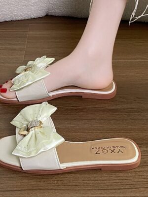 Butterfly Knot Beach Slippers, Women's Beach Slippers