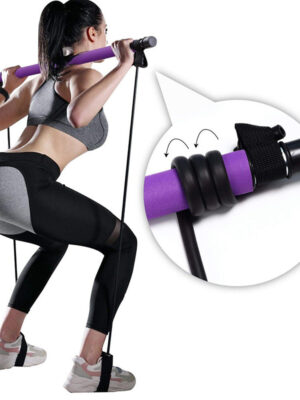 Fitness Yoga Pilates Bar Portable Gym Accessories Sport Elastic Bodybuilding Resistance Bands For Home Trainer Workout Equipment
