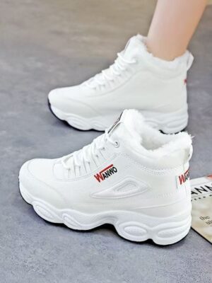 Womens Casual Versatile Height-increasing Warm Snow Boots