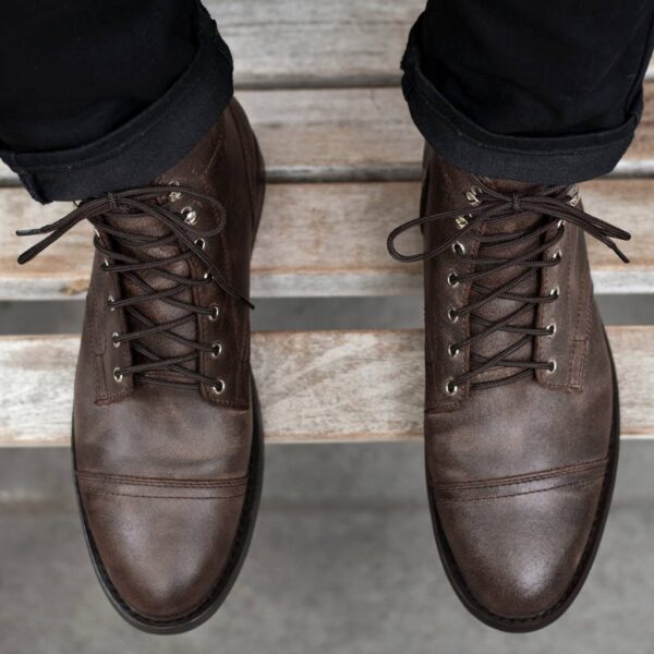 Mens Retro Round-toe Work Boots