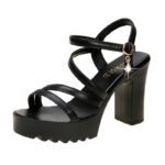 Chunky Heel High Heeled Sandals