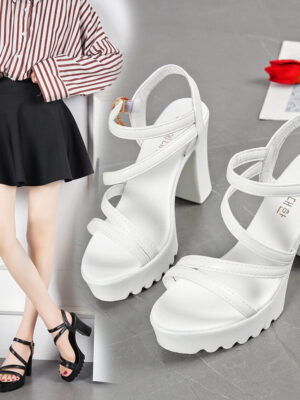 Chunky Heel High Heeled Sandals