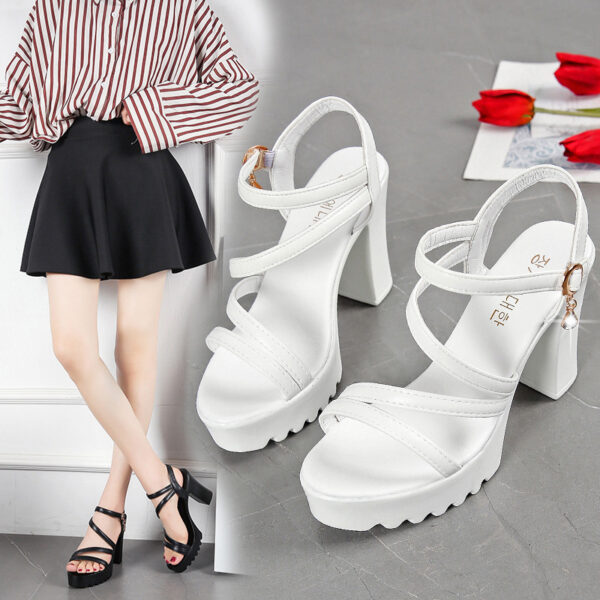 Chunky Heel High Heeled Sandals