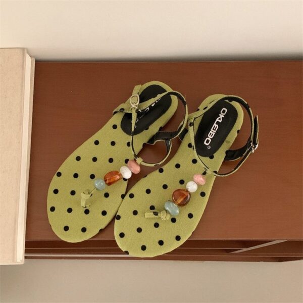 New Summer Lucky Stone Toe-post Flip Flops, Women's Flat Roman Sandals, Versatile Open-toe Beach Shoes 2026