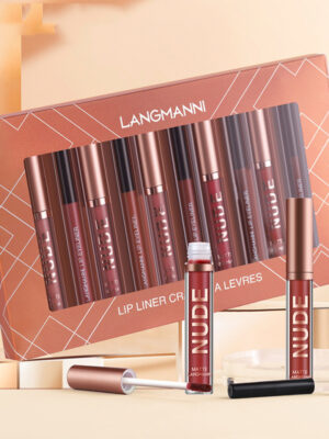 Lip Liner And Lipstick Makeup 12 Pcs Set 6 Matte Lipstick 6 Lip Liner Pens Waterproof Long Lasting Matte Lipstick Beauty Cosmetics Makeup Gift For Girls Lipstick Set