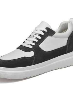 Height Increasing Insole Calf Leather Shoes Breathable