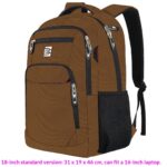 BC Men's Business Backpack Oxford Cloth Waterproof 16 Inch Large Capacity Multifunctional Computer Backpack Student Backpack Female - Coffee Color