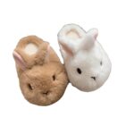 Cute Fluffy Bunny Warm Padded Cotton Slippers For Women