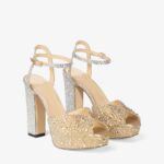 Rhinestone-decorated Fish-mouth High-heeled Sandals With A Thick Sole Featuring A Chunky Heel Design For Women