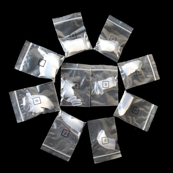 500 transparent natural fake nails