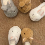 Cute Fluffy Bunny Warm Padded Cotton Slippers For Women