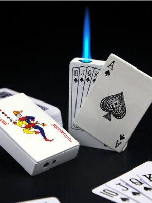 Poker Card Metal Windproof Straight Forward Creative Personalized Lighter