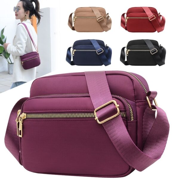 Casual Nylon Crossbody Shoulder Bag, Versatile Small Square Bag For Women