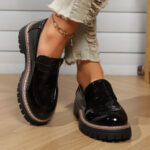 Thick-soled British-style Large-size Cross-border Loafers Platform Single-layer Shoes