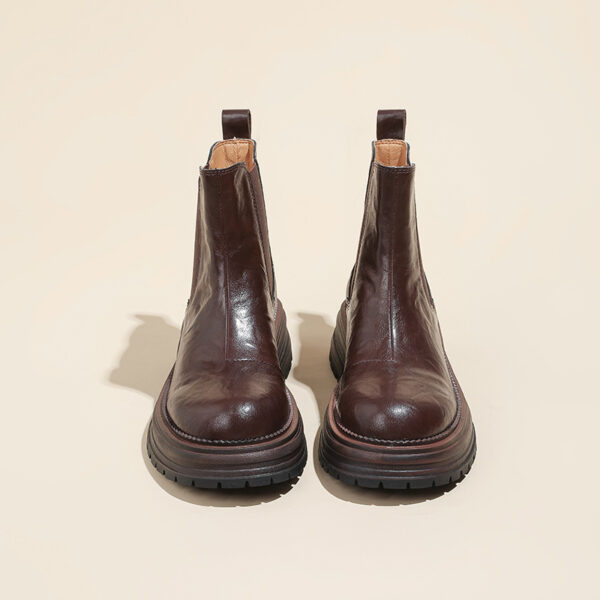 New Vintage Leather Ankle Boots For Women