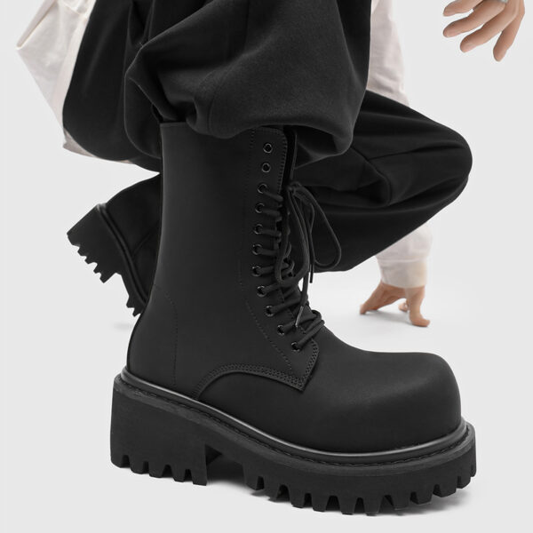 Fashionable Platform Height-increasing Niche-style Zip-up Boots