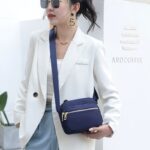 Casual Nylon Crossbody Shoulder Bag, Versatile Small Square Bag For Women