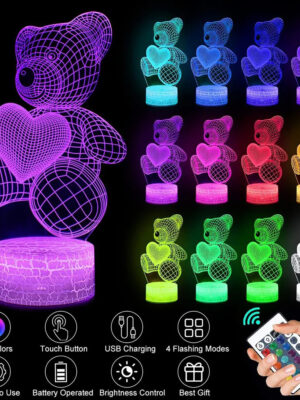 3D Lamp Acrylic USB LED Night Lights Neon Sign Lamp Xmas Christmas Decorations For Home Bedroom Birthday Decor Valentines Day Gifts