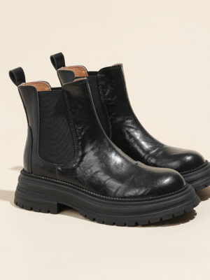 New Vintage Leather Ankle Boots For Women