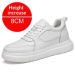 Height Increasing Insole Calf Leather Shoes Breathable