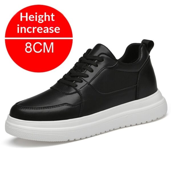 Height Increasing Insole Calf Leather Shoes Breathable