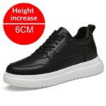 Height Increasing Insole Calf Leather Shoes Breathable