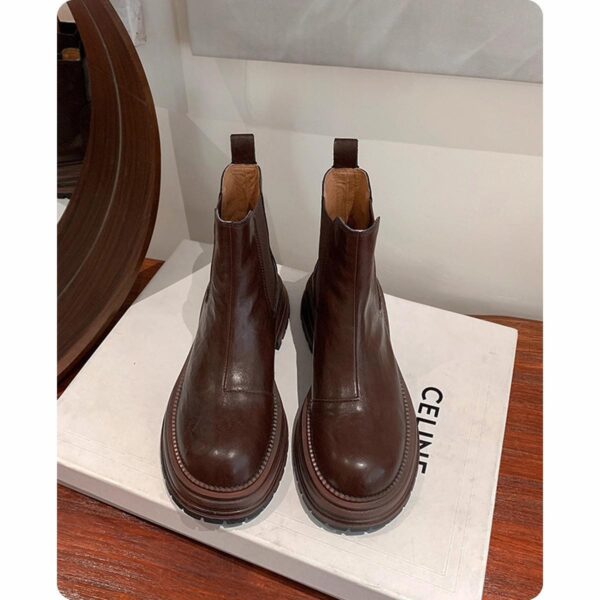 New Vintage Leather Ankle Boots For Women