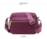 Casual Nylon Crossbody Shoulder Bag, Versatile Small Square Bag For Women