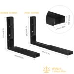 Multi-Functional L-Shape Wall Mount Bracket, Adjustable Retractable Microwave Shelf, Heavy-Duty Anti-Rust Steel Storage Rack for Indoor & Outdoor Use