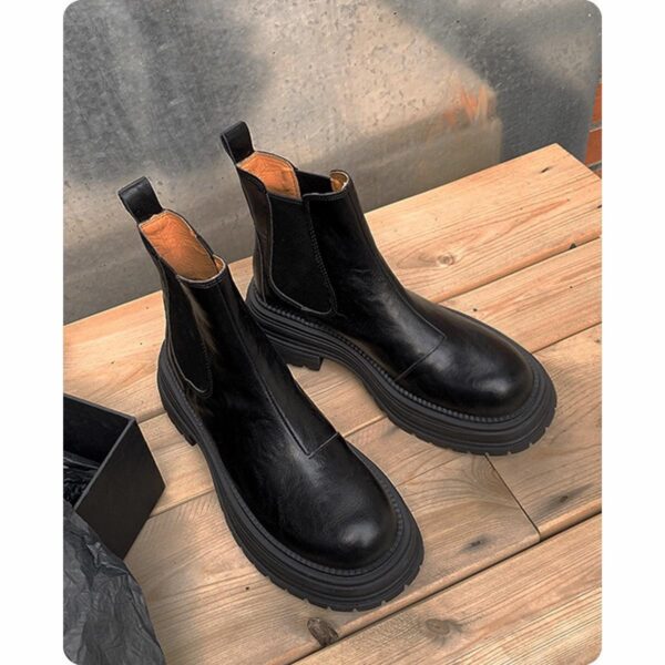 New Vintage Leather Ankle Boots For Women